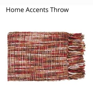 Multi-color woven throw